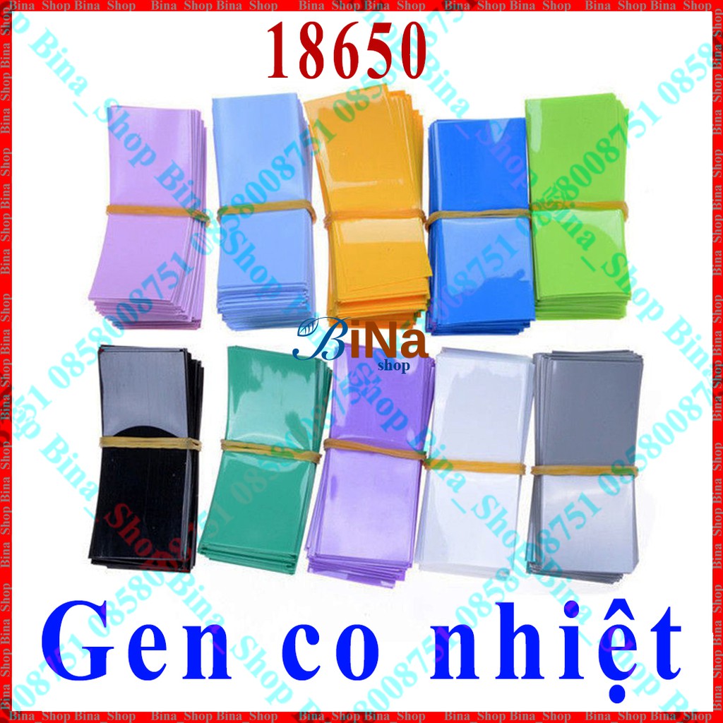 [20 cái] Gen co nhiệt bọc pin 18650 Màng co nhiệt Li-ion 18650 (tự chọn 5/10/20 miếng)