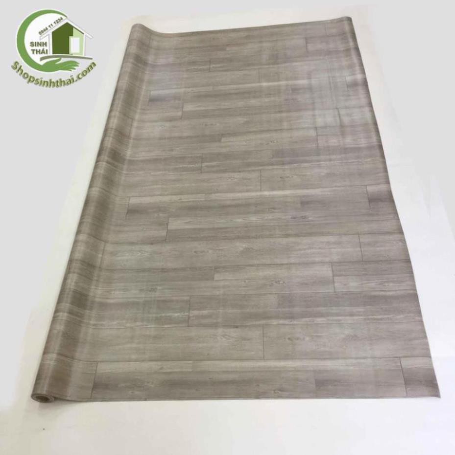 Thảm nhựa vân gỗ - simili trải sàn giả gỗ màu xám - bề mặt nhám
