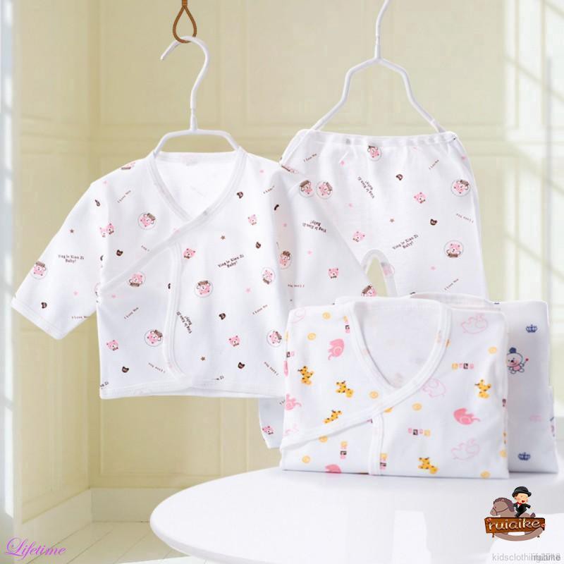 Set Đồ Ngủ Cotton Cho Bé Từ 0-3 Tháng Tuổi