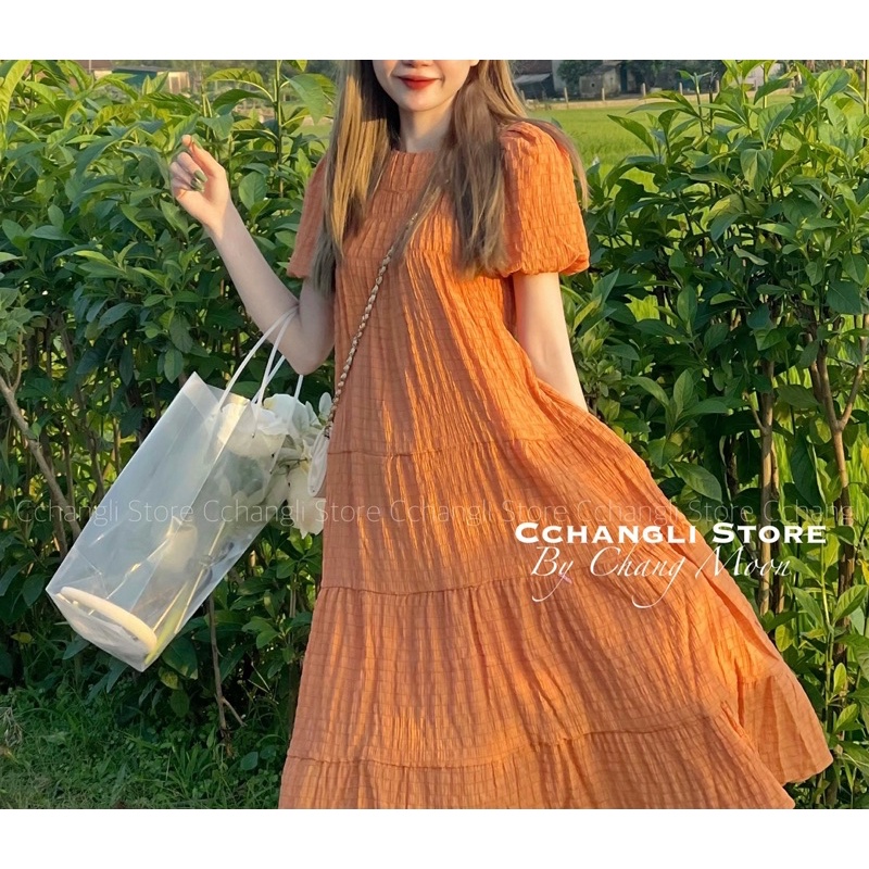 Váy xốp chun ngực dáng suông( ảnh thật by Chang Moon) | BigBuy360 - bigbuy360.vn