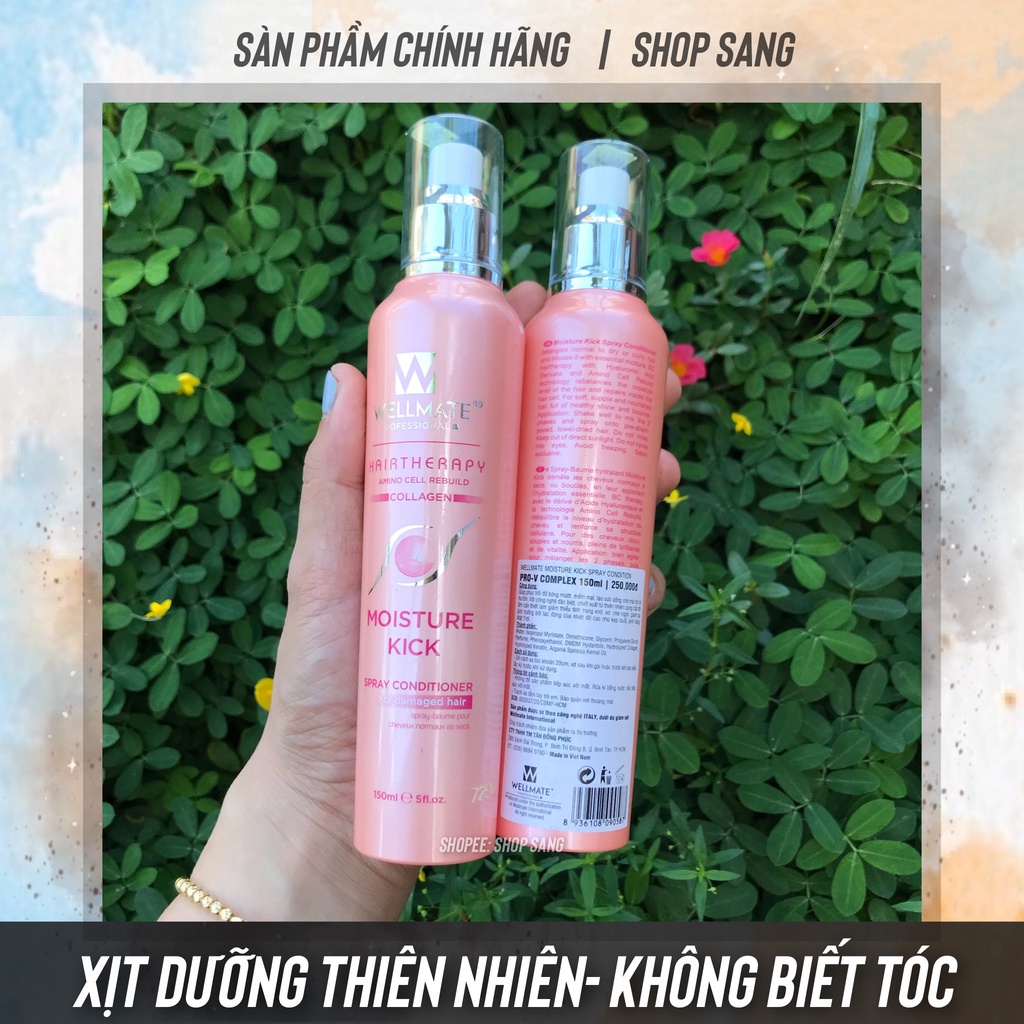 [01/2024] Xịt Dưỡng Tóc Không Bám Bụi WELLMATE Pro-V Complex 150ml