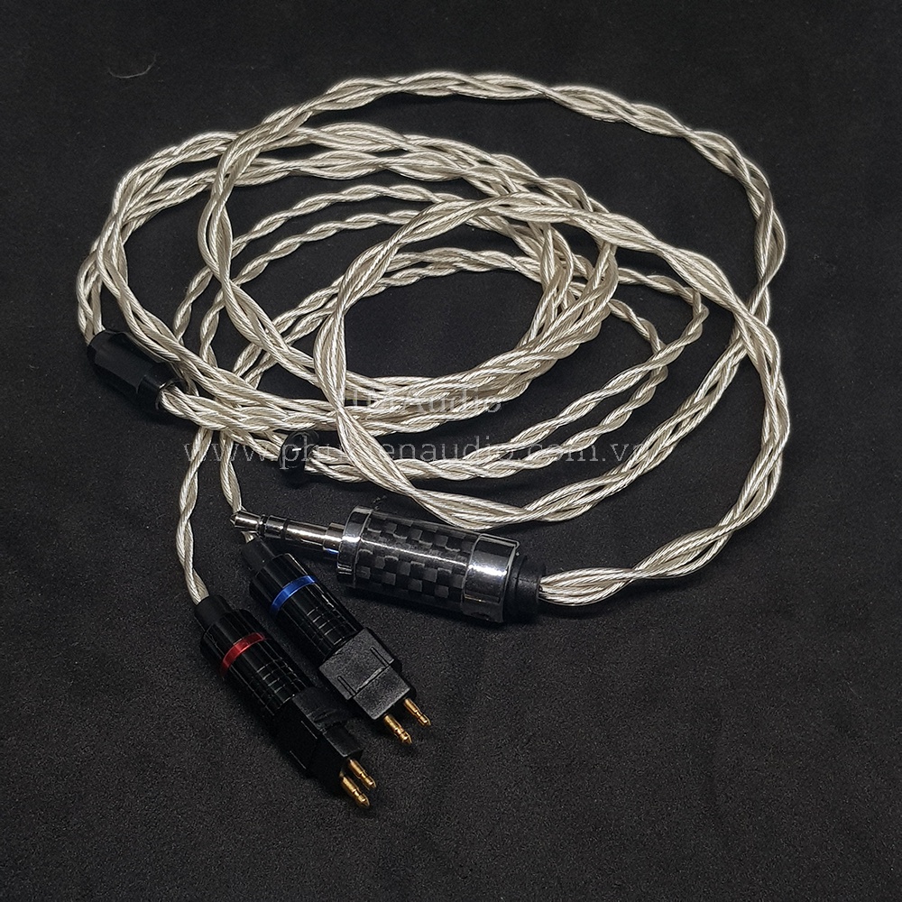 Dây tai nghe đồng mạ bạc OFC 1.2mm tết 4 - Sennheiser HD650 HD600 HD660s HD25