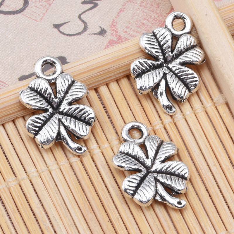 (Sỉ 4.500Đ)Nguyên liệu làm vòng tay handmade Sét 5 Cái ( cỏ 4 lá)