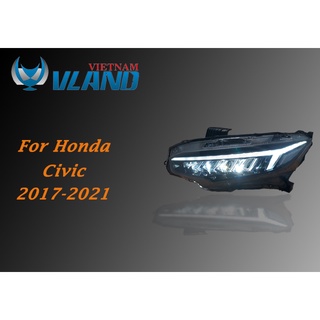 Đèn pha cho Honda Civic 2017-2019 mẫu có chức năng Welcome Light (1 bộ 2 cái)