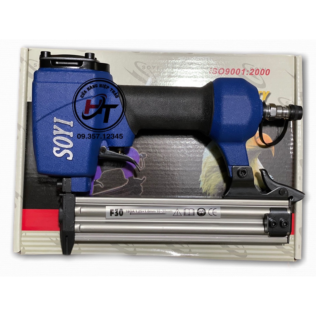 Súng bắn đinh gỗ thẳng F30 máy bắn ghim hơi Soyi SBD-F30-SY