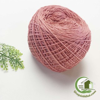 Chỉ móc - chỉ đan lát, móc áo, móc giỏ, móc khăn, chỉ cotton cao cấp màu ruốc ( hồng đậm )