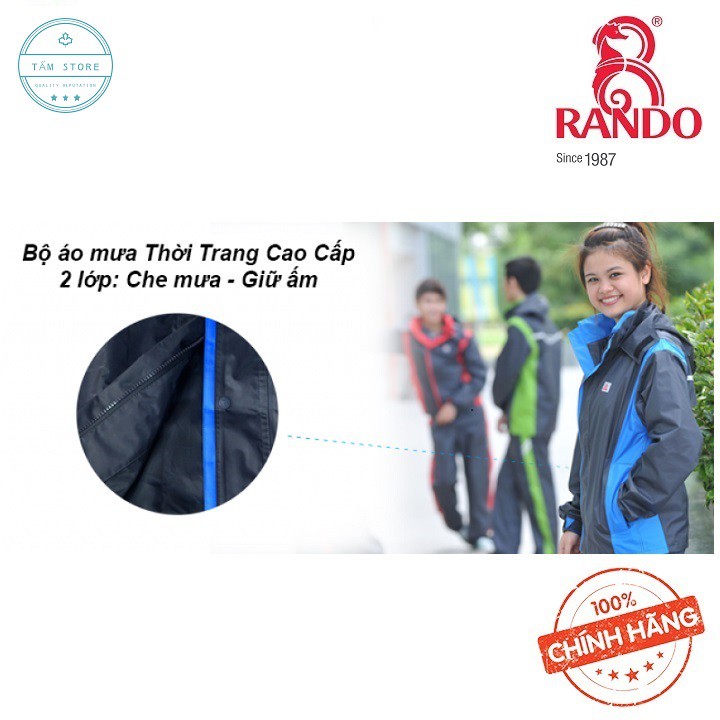 [ CAO CẤP] Rando bộ quần áo đi mưa thời trang Nam ASNM-38 giúp che chở cho người thân yêu của bạn