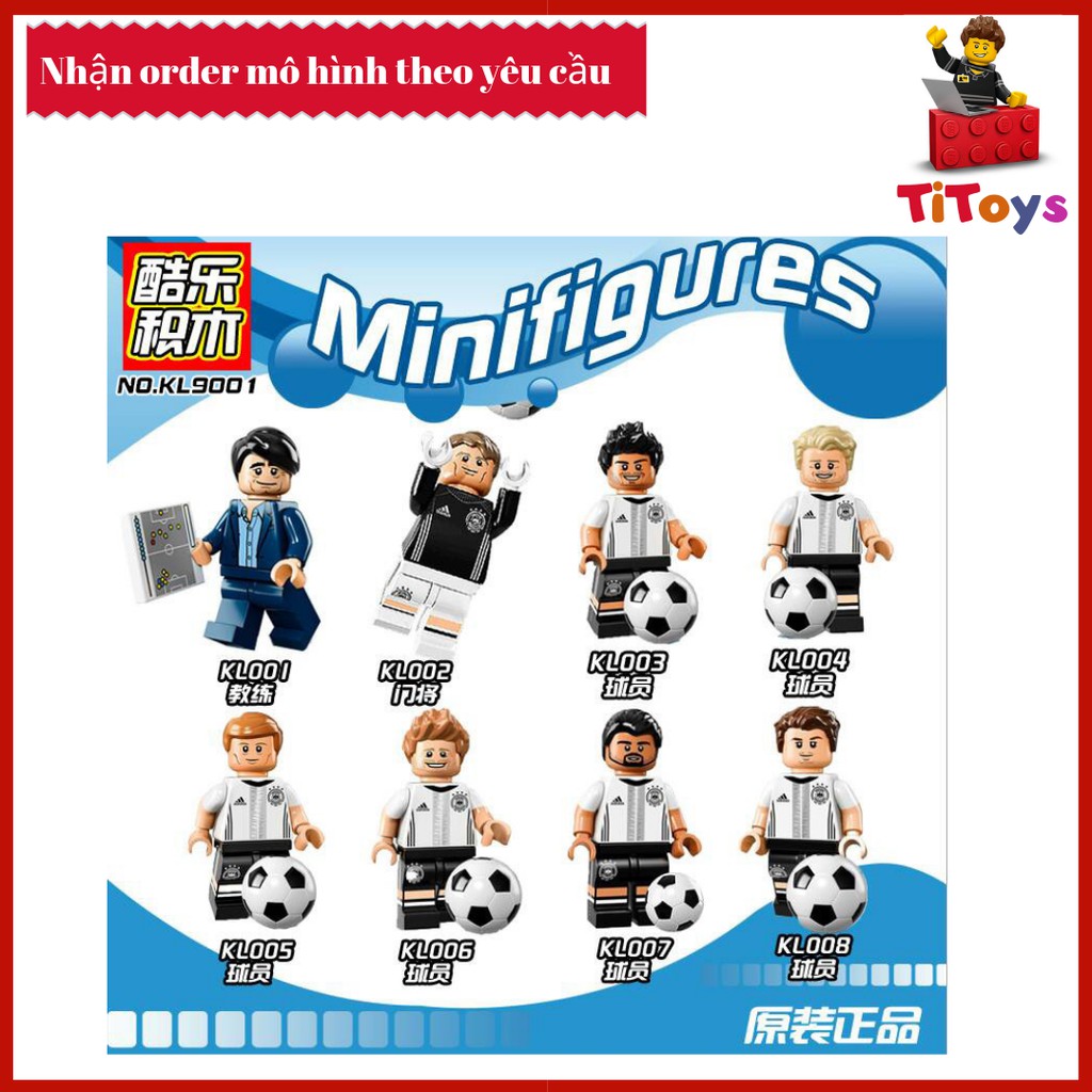 Minifigures các nhân vật đội tuyển bóng đá Đức - Đồ chơi Lắp ghép Xếp hình Non Lego KL9001
