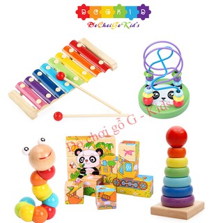 Combo Đồ Chơi Gỗ Phát Triển Trí Tuệ Vừa Chơi Vừa Học Cho Bé