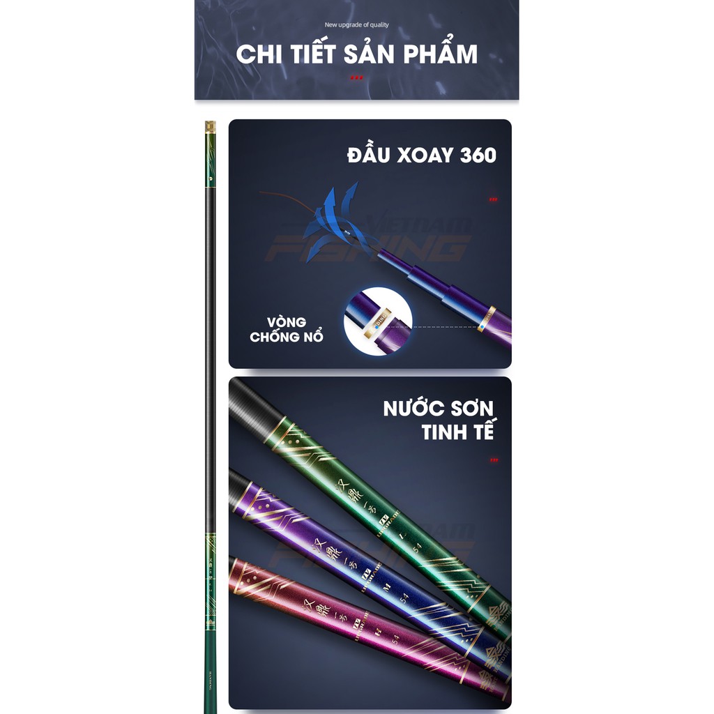 Cần câu tay Handing Nhất Hào Hắc Khanh thế hệ IV phiên bản L M H