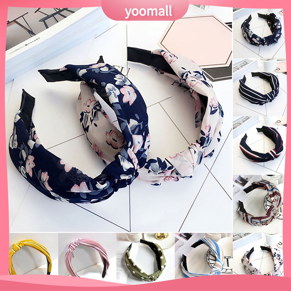 Băng đô cài tóc họa tiết hoa thời trang cho nữ