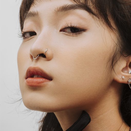 Khuyên Mũi Kẹp Nostril Cánh Mũi Khuyên Môi Không Cần Xỏ Lỗ Thép Titan Không Gỉ