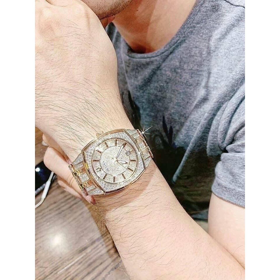 Đồng Hồ Nam BULOVA 98B323 - Đính Full Đá - Tone Demi Sang Trọng - 40mm