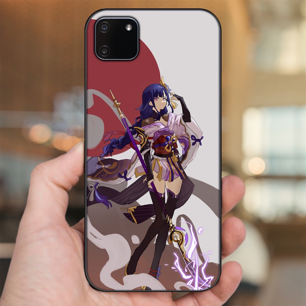 Ốp lưng Realme C11 2020 viền đen in hình Raiden Shogun Genshin Impact