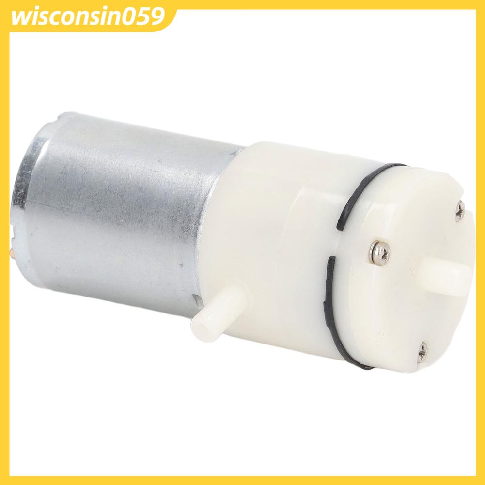 Wisconsin059 Máy bơm áp suất siêu nhỏ chân không màng DC với cổng khí góc 90 độ Màu trắng