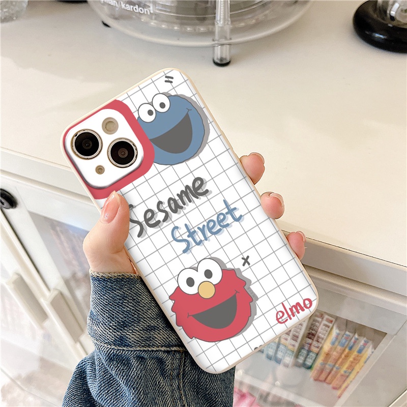 Ốp lưng iphone 13 kẻ caro trắng Sesame Street cho iPhone 13 12 11 Pro Max 7/7Plus/8/8Plus/X/Xs/Xs Max/11/12/13pro