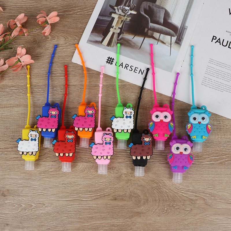 1 Hộp Đựng Nước Rửa Tay Bằng Silicone Hình Hoạt Hình