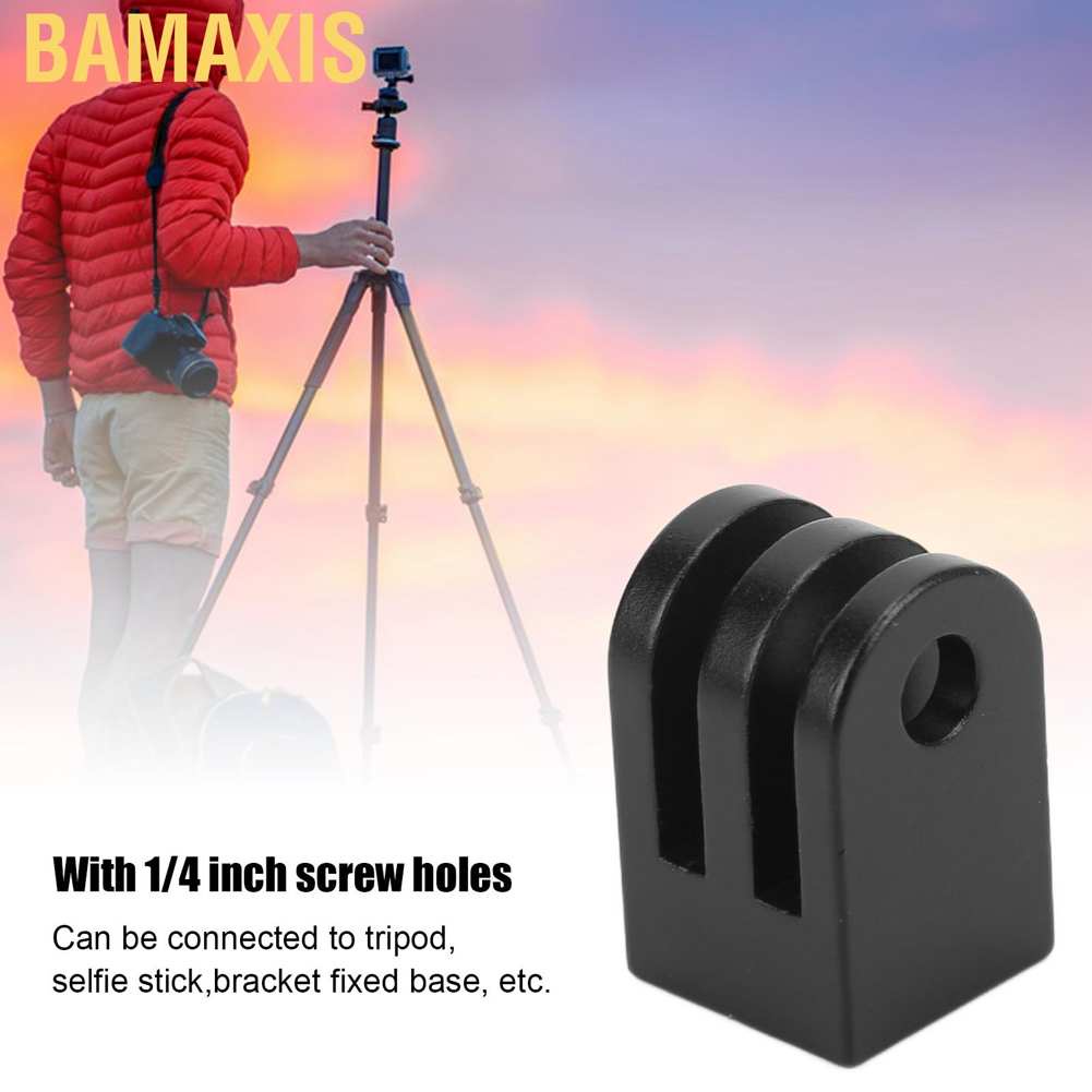 Ngàm gắn ba chân Bamaxis bằng hợp kim nhôm màu đen mini 1/4 inch cho camera chuyển động | BigBuy360 - bigbuy360.vn
