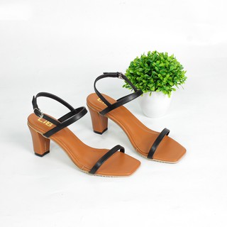 LiB - Giày Sandal Quai Mảnh Gót Vuông 7cm Công Sở S511