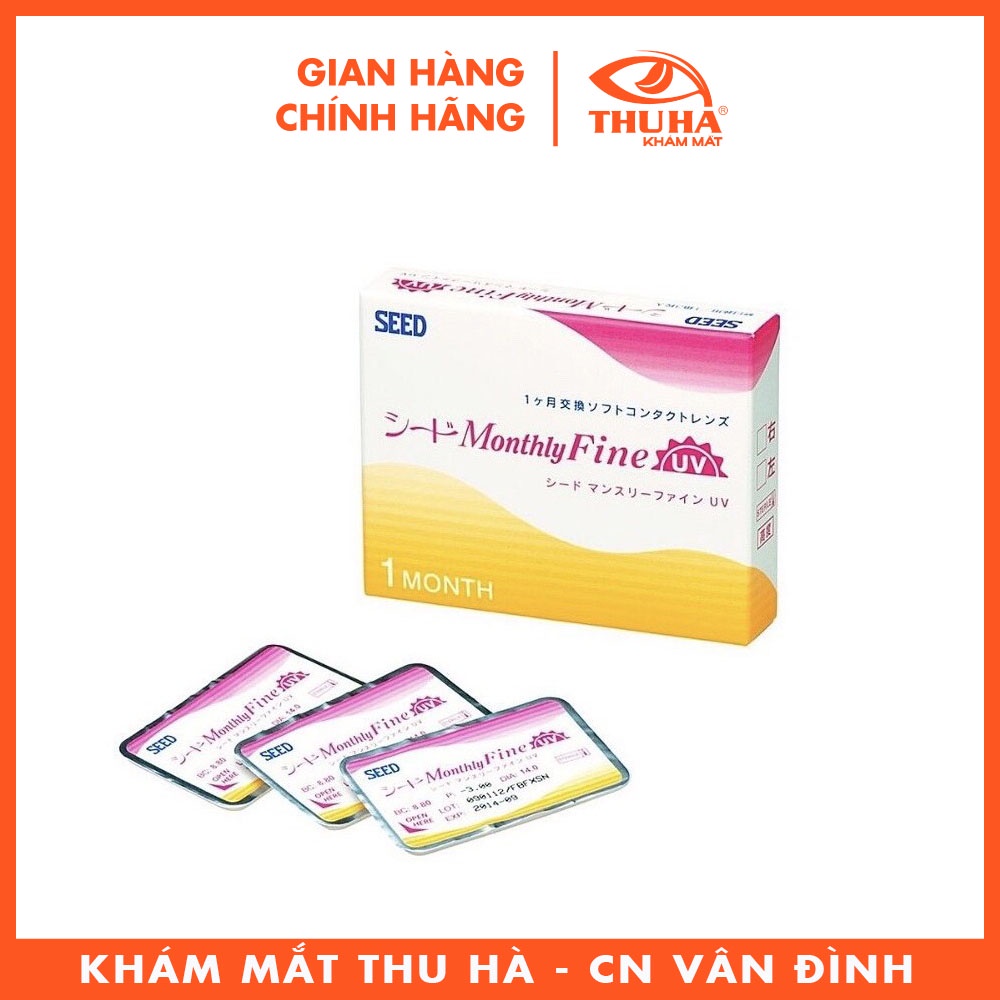 Kính Áp Tròng 1 Tháng không màu SEED có độ cận