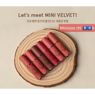 Son 3CE Velvet lip tint minisize 1.6gr
