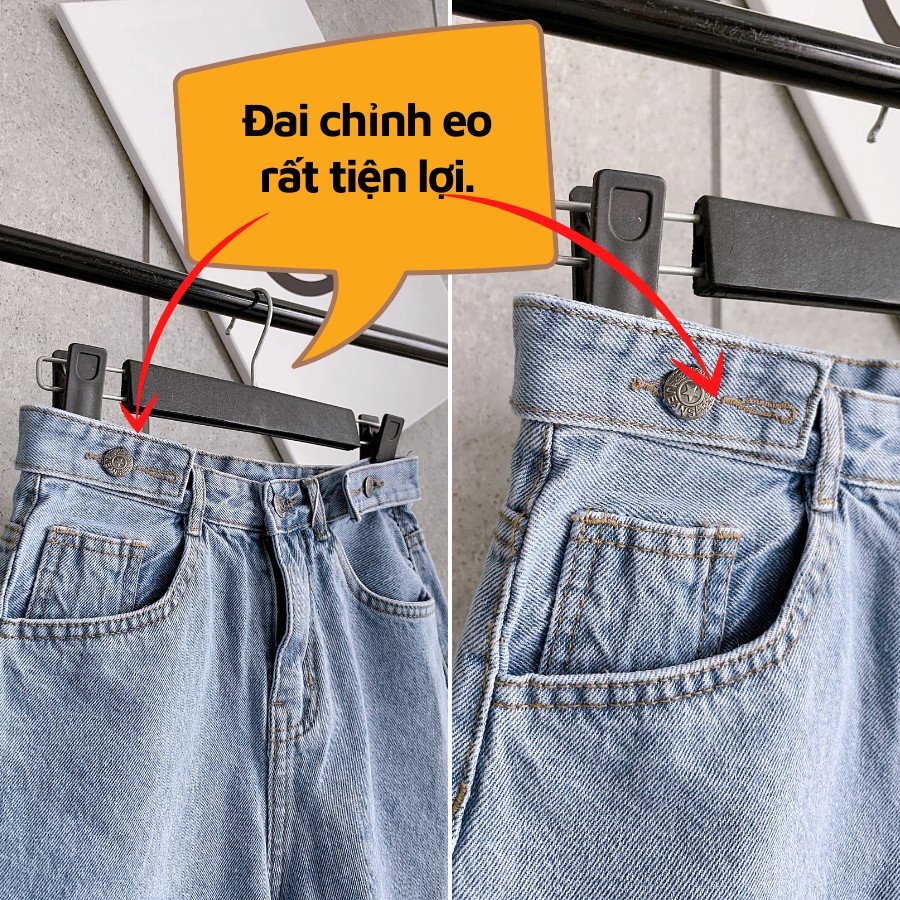 Quần Short Jean Nữ Rách Gấu Cap Cao Dáng Rộng GUF