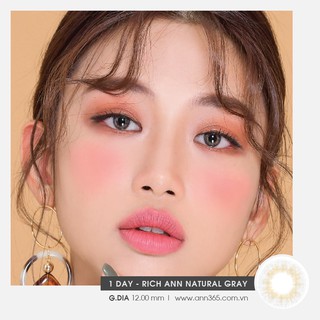 Kính áp tròng 1 ngày màu xám tự nhiên cho mắt khô yếu - R.A Natural Gray (1 cặp) | Ann365 lens