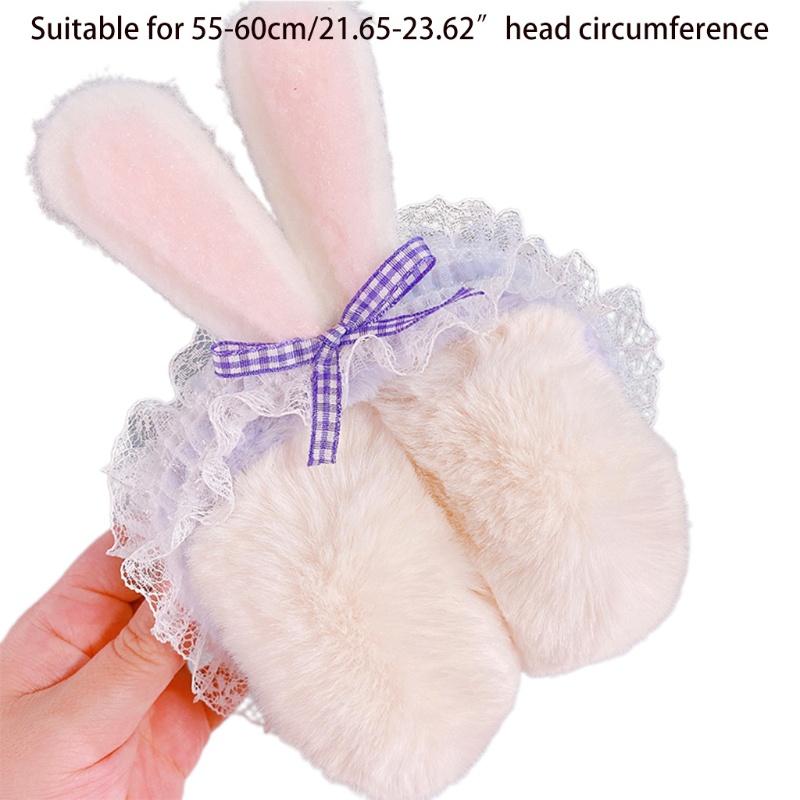 Bông Chụp Tai Giữ Ấm Thiết Kế Tai Thỏ Phong Cách Lolita Xinh Xắn Dành Cho Nữ