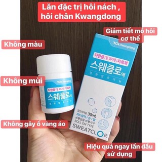lăn hết hôi nách, hôi chân,ra mồ hôi tay  Kwangdong 30ml (Hàn Quốc)