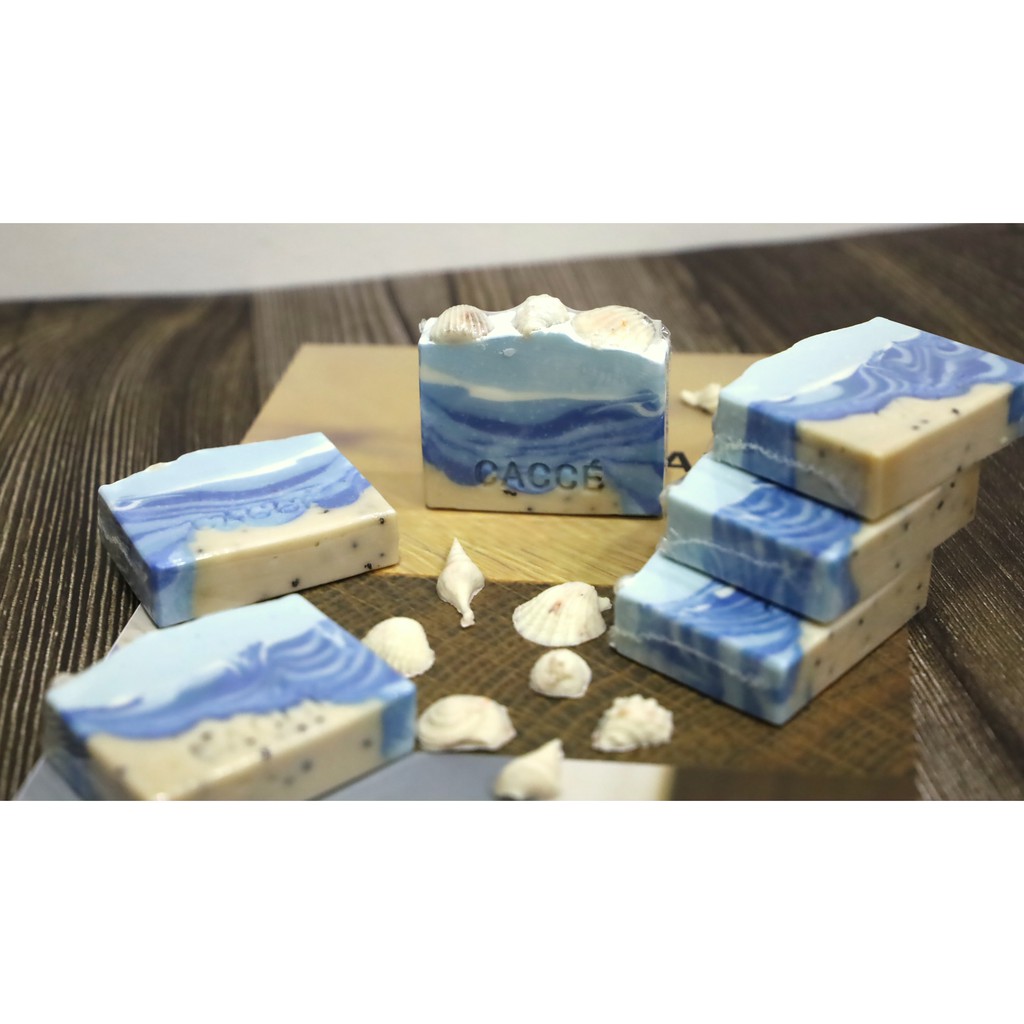 Xà phòng thủ công hương Lavender giảm Stress Ocean wave Art Caccé Home (Handmade soap)