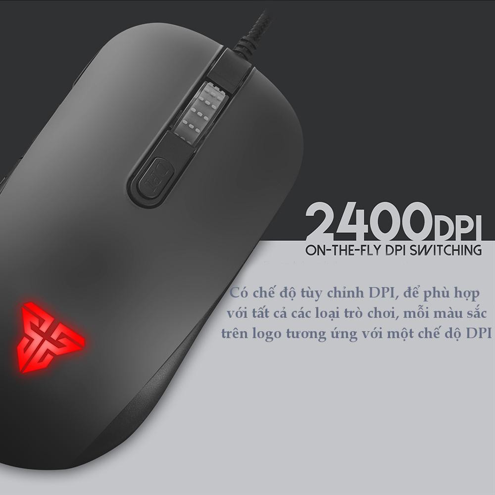 Chuột Gaming RGB 2400dpi có dây, 6 nút, dây nilon bện Fantech x12 | BigBuy360 - bigbuy360.vn