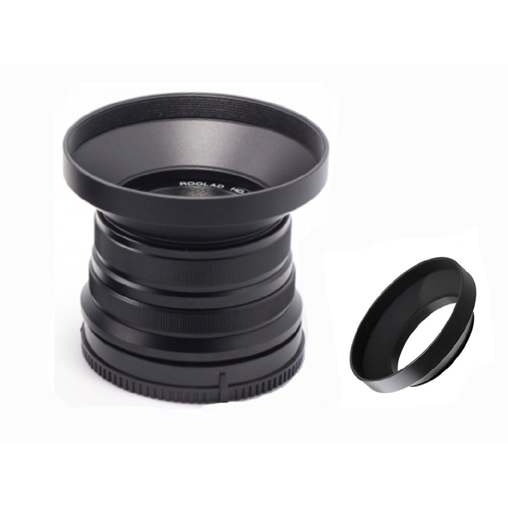 Loa Che Nắng Ống Kính Góc Rộng 55mm Cho Nikon Canon Sony Pentax Olympus