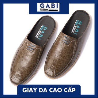 Dép sabo nam cao cấp màu rêu gbsb3-4
