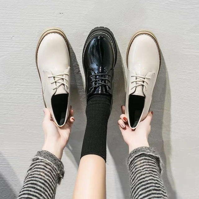 (Ảnh thật)Giày da bóng phong cách Anh đế cao 7cm | BigBuy360 - bigbuy360.vn