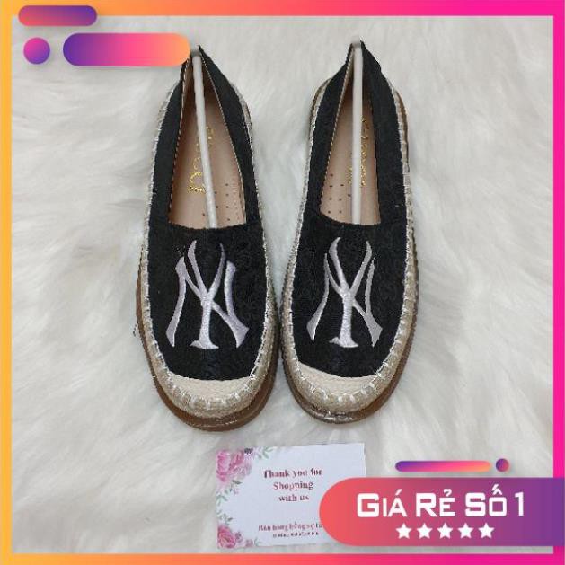 Giầy SLIPON cói NY trần chỉ trắng -ka11 .