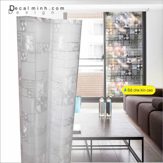 Decal dán kính 3D ô