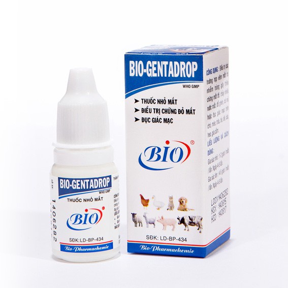 Nhỏ mắt chó mèo Bio Gentadrop