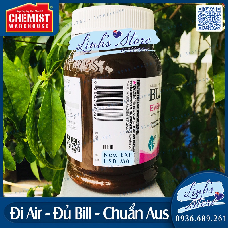 Tinh dầu hoa anh thảo Blackmores Evening Primrose Oil - 190 viên 💙 Chemist Warehouse - Úc