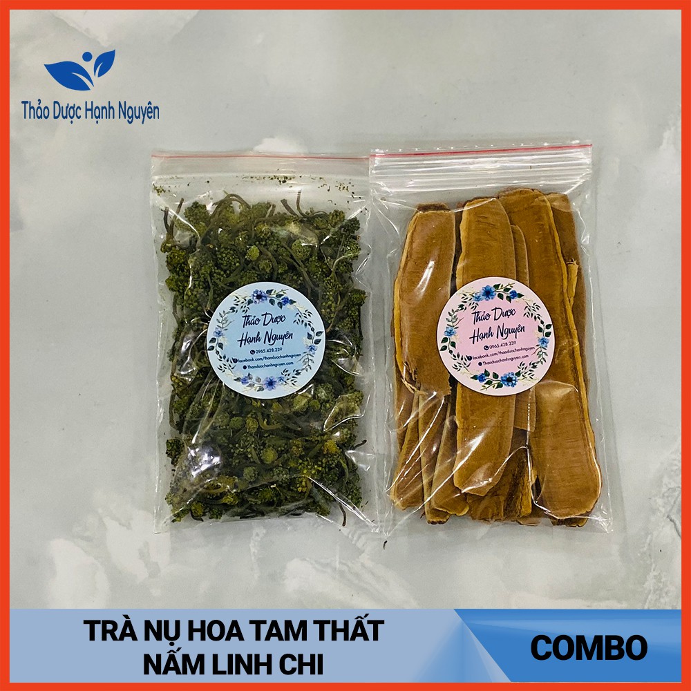 Set Trà Nụ Hoa Tam Thất - Nấm Linh Chi ( 1 set dùng cả tháng)