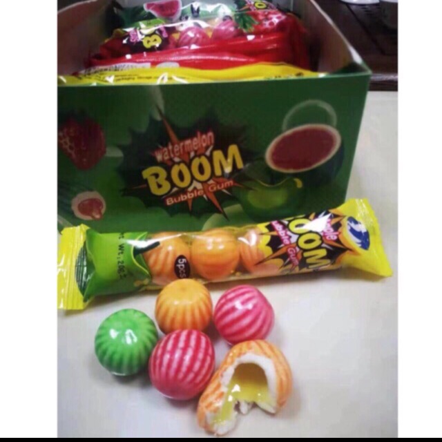 Kẹo trái cây hình dưa hấu có nhân ( 30 túi 1 hộp )
