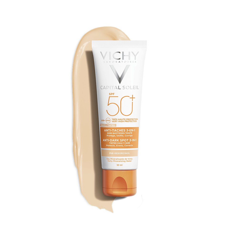 Kem chống nắng có màu kiêm mờ thâm nám tàn nhang Vichy Ideal soleil anti dark spot 3in1 50ml