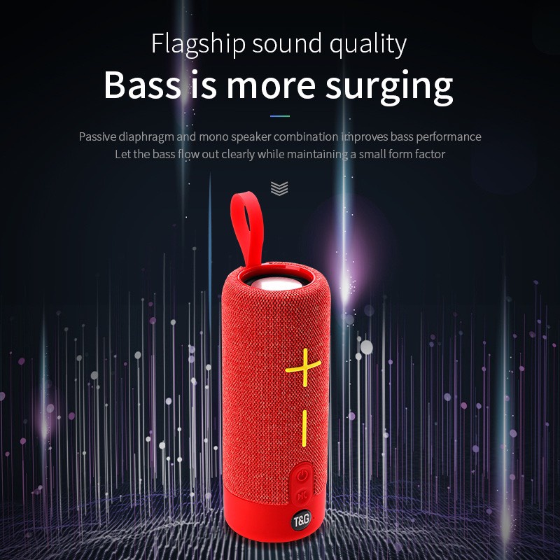 Loa Bluetooth Mini T&G 619 Có Dây Đeo Âm Trầm Siêu Hay Bass Khoẻ, BH chính hãng 12 tháng