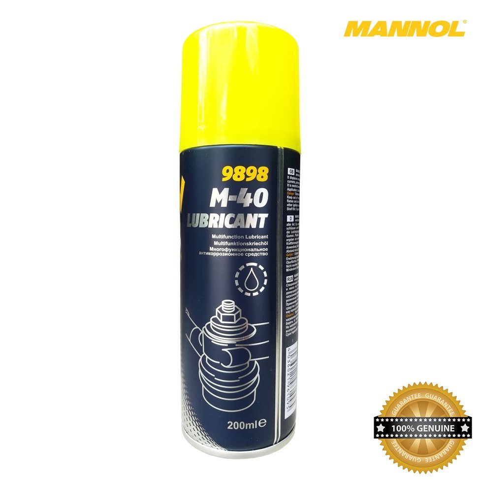 Dầu Bôi Trơn, Chống Gỉ, Bảo Vệ Kim Loại, Đa Năng MANNOL 9898 M-40 Lubricant (smart) 200ML Multifunction Lubricant