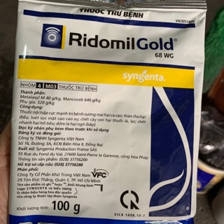 Thuốc Trừ Bệnh Cây Trồng Ridomil Gold (Gói 100g)