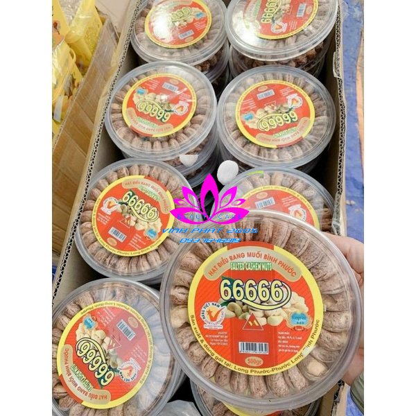 Hộp 500g Hạt điều rang muối bình phước loại nguyên lụa(loại 1)