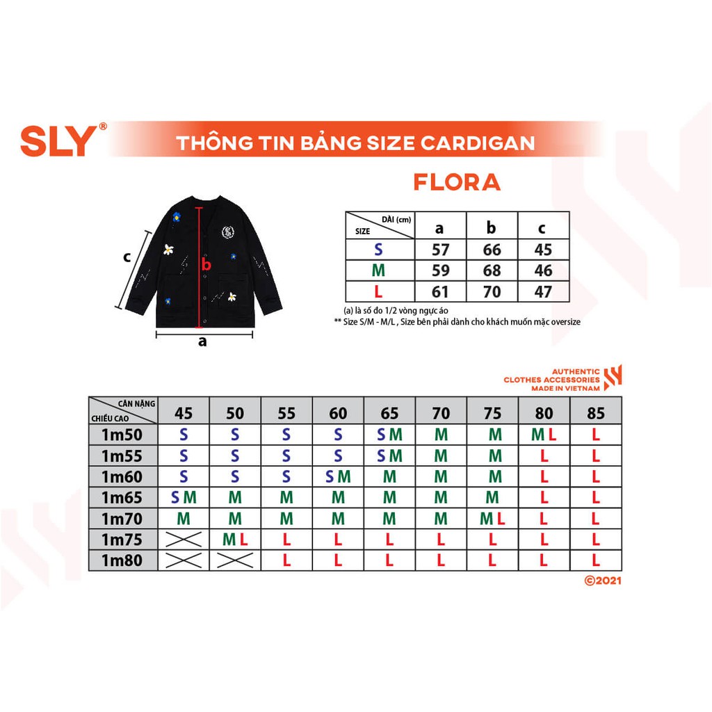 Áo Khoác Cardigan SLY Flora Vải Nỉ Chân Cua màu đen | BigBuy360 - bigbuy360.vn