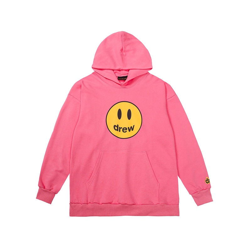 D &amp; EW Áo Sweatshirt Có Mũ Trùm Đầu In Logo Mặt Cười Nhiều Màu Cơ Bản Thời Trang Cho Cặp Đôi