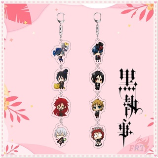 Đen 1 Móc Khóa Acrylic Hai Mặt 4 Mặt In Hình Nhân Vật Anime Hắc Quản Gia (2 Kiểu)