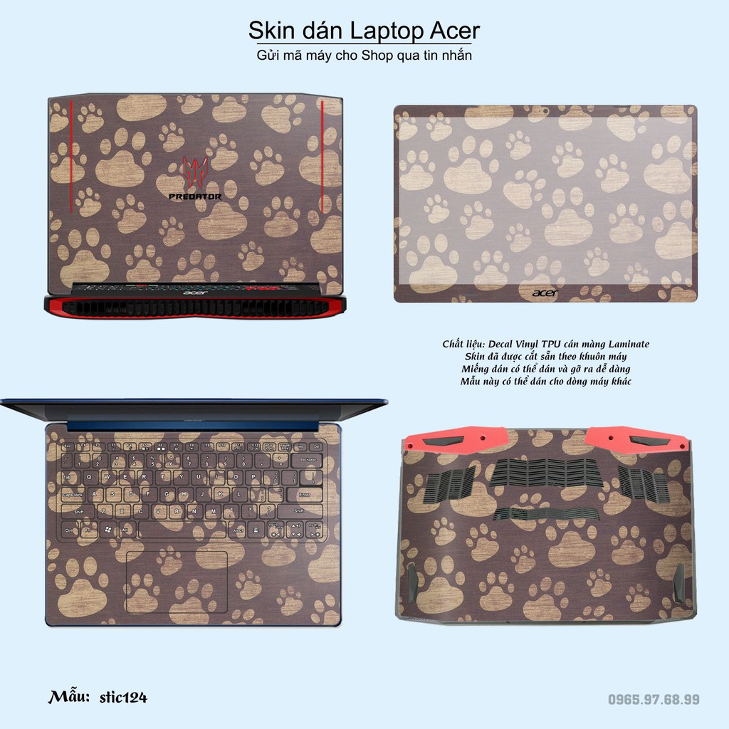 Skin dán Laptop Acer in hình Hoa văn sticker nhiều mẫu 20 (inbox mã máy cho Shop)