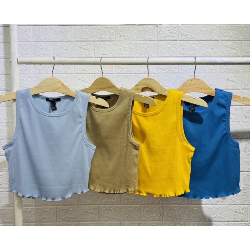 Áo ba lỗ nữ form croptop chất thun gân dầy cuốn biên lai vnxk